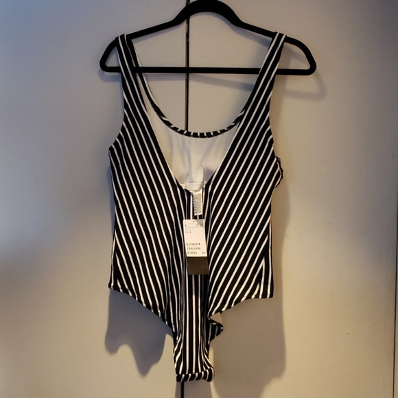 NWT - H&M striped one-piece bathing suit - Picture 2 of 3